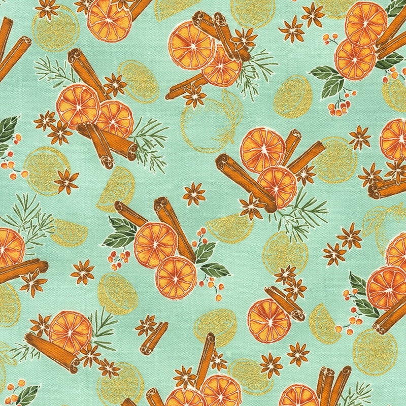 Kaufman Sweet Pumpkin Spice 22323 34 Sage – PRE-CUT 3 YARDS