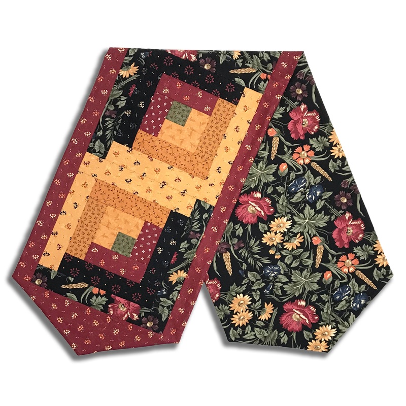 Moda Kansas Troubles Moda Pre-cut Log Cabin Table Runner Kit – Wheatland – Black & Tan