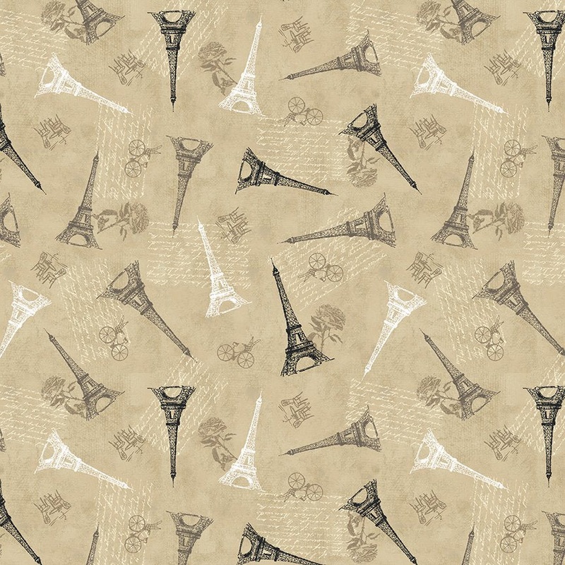 Windham J’aime Paris 53921 5 Linen – Iconic Paris By The Yard