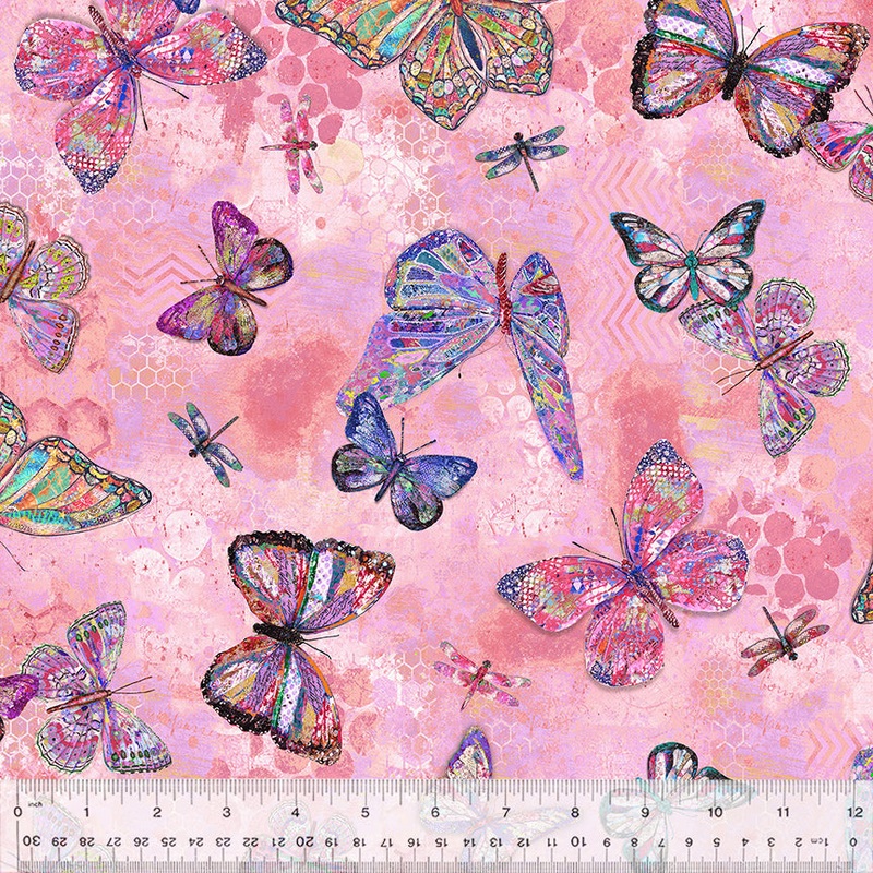 Windham Shine On 54841D 2 Pink Flutter By The Yard