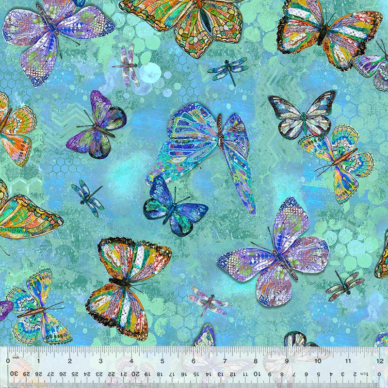 Windham Shine On 54841D 3 Turquoise Flutter By The Yard
