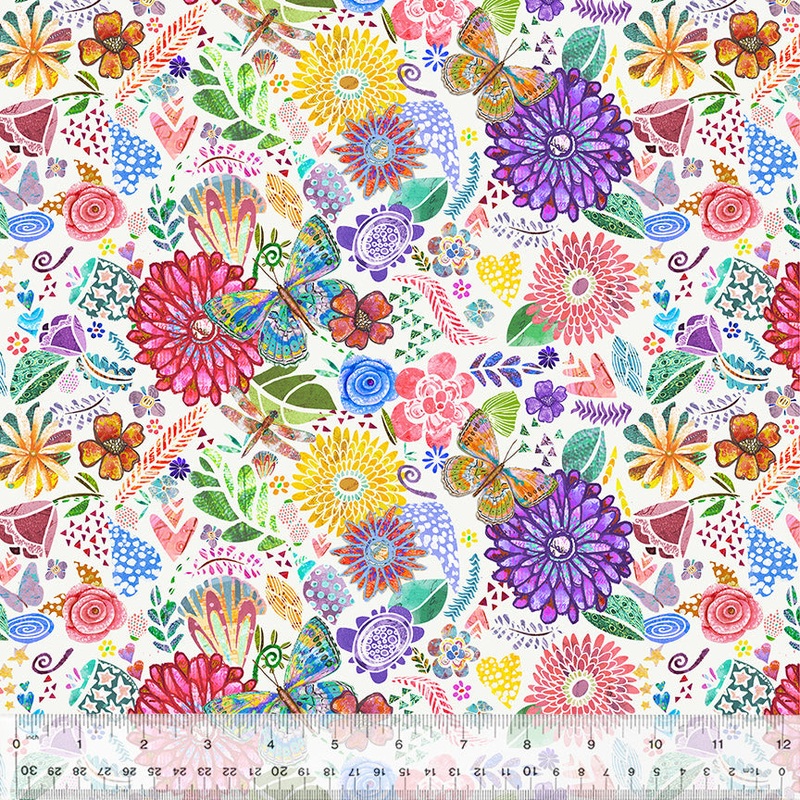 Windham Shine On 54842D 4 White Collage By The Yard