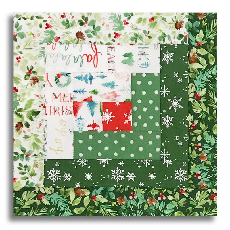 Clothworks Pre-cut 12 Block Log Cabin Quilt Kit – Santa Paws