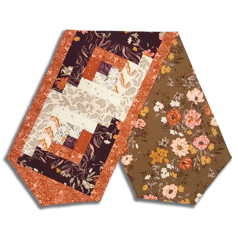 Moda Pre-cut Log Cabin Table Runner Kit – Foraged Found & Hand Me Down – Merlot