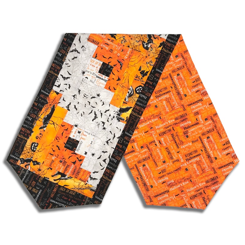 Windham Pre-Cut Log Cabin Table Runner Kit – Hallow’s Eve – Orange