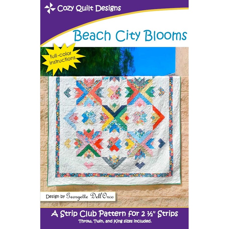 BEACH CITY BLOOMS – Cozy Quilt Designs Pattern DIGITAL DOWNLOAD
