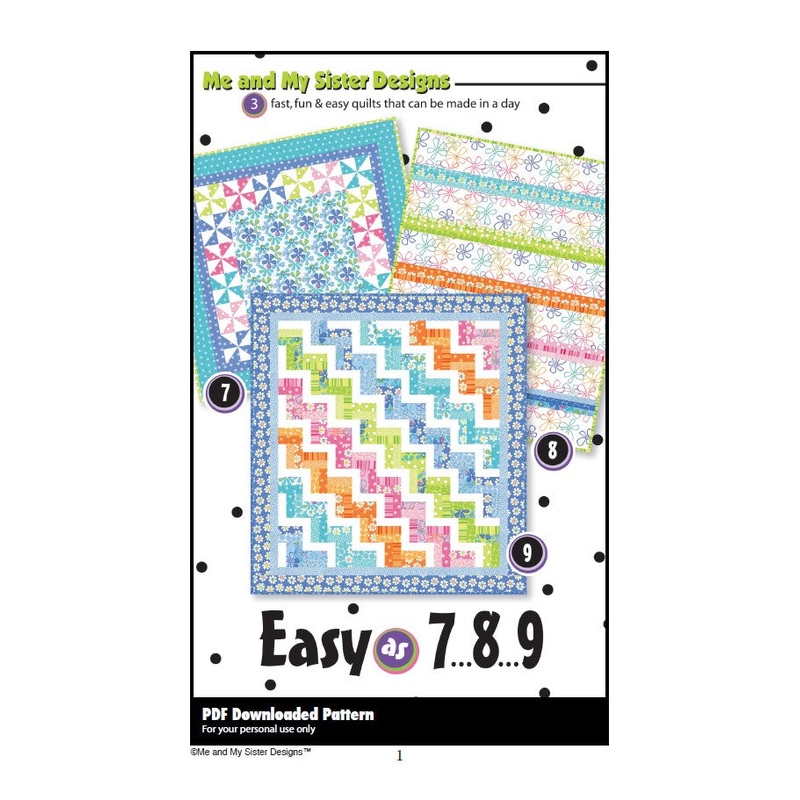 EASY AS 7 8 9 – Me & My Sister Designs Pattern DIGITAL DOWNLOAD