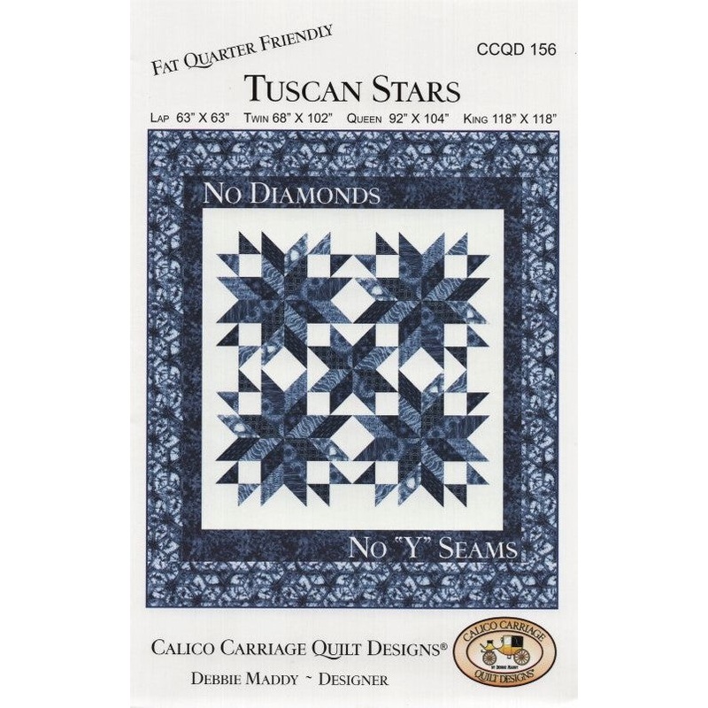 TUSCAN STARS – Calico Carriage Quilt Designs Pattern CCQD156