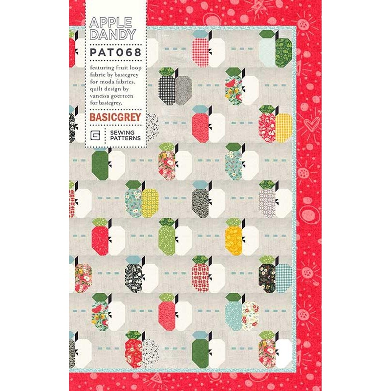 APPLE DANDY – BASICGREY Quilt Pattern 068 DIGITAL DOWNLOAD