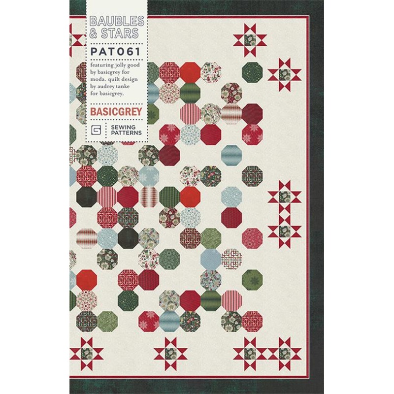 BAUBLES & STARS – BASICGREY Quilt Pattern 061 DIGITAL DOWNLOAD