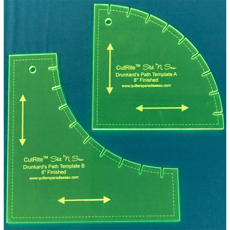 Drunkard’s Path 8 Finished Template  – CutRite Slit ‘N Sew