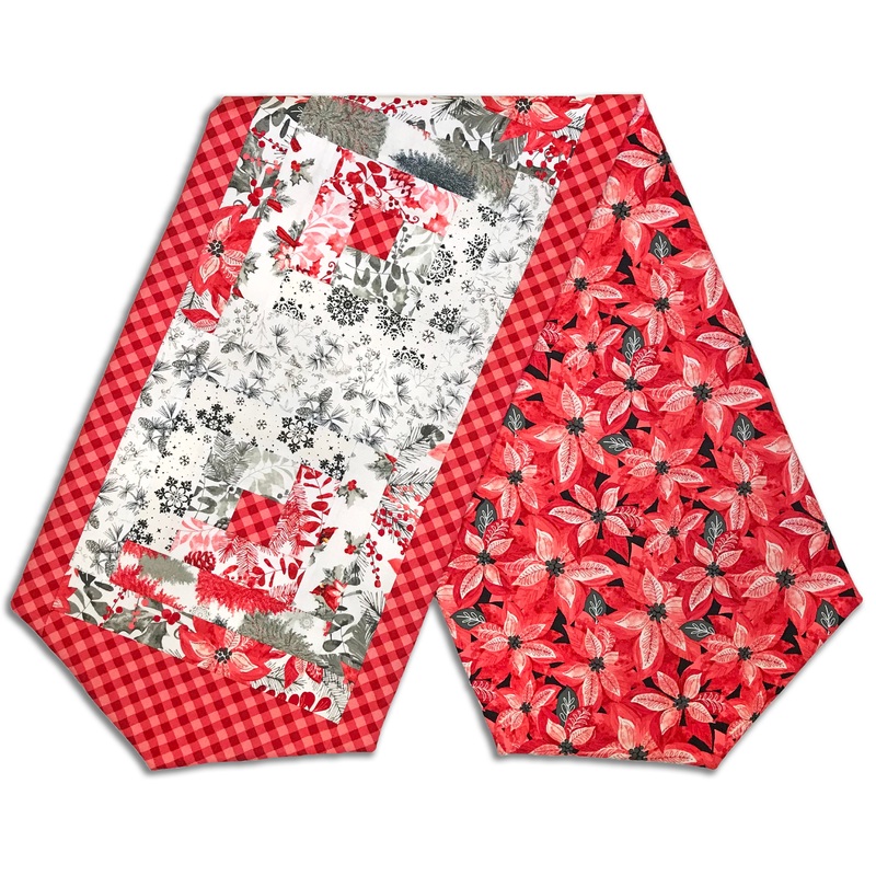 Blank Quilting Pre-Cut Log Cabin Table Runner Kit – Holiday Style