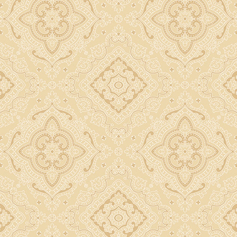 Benartex The Drawing Room 17013 70 Beige Tea Table 2.75 YARDS