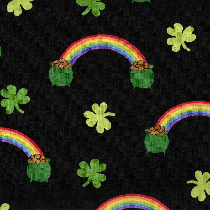Andover Three’s A Charm 476 K Black Pot o’ Gold By The Yard