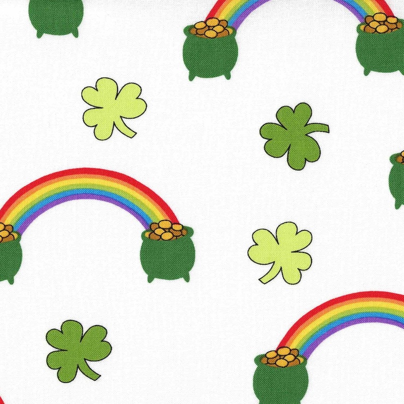 Andover Three’s A Charm 476 L White Pot o’ Gold By The Yard