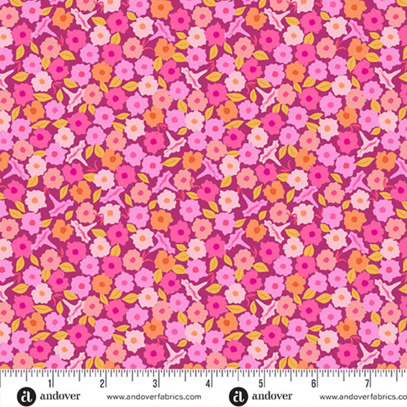 Andover Memories Unfold 1428 E Magenta Floret By The Yard