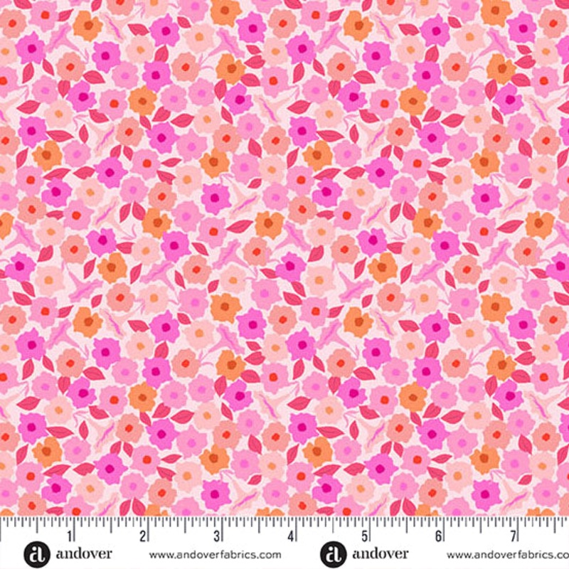 Andover Memories Unfold 1428 LE Pink Floret By The Yard