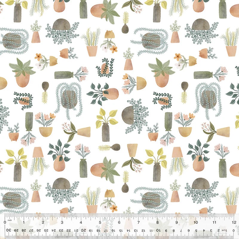 Windham Petal And Purr 54589 1 White Potted Plants By The Yard