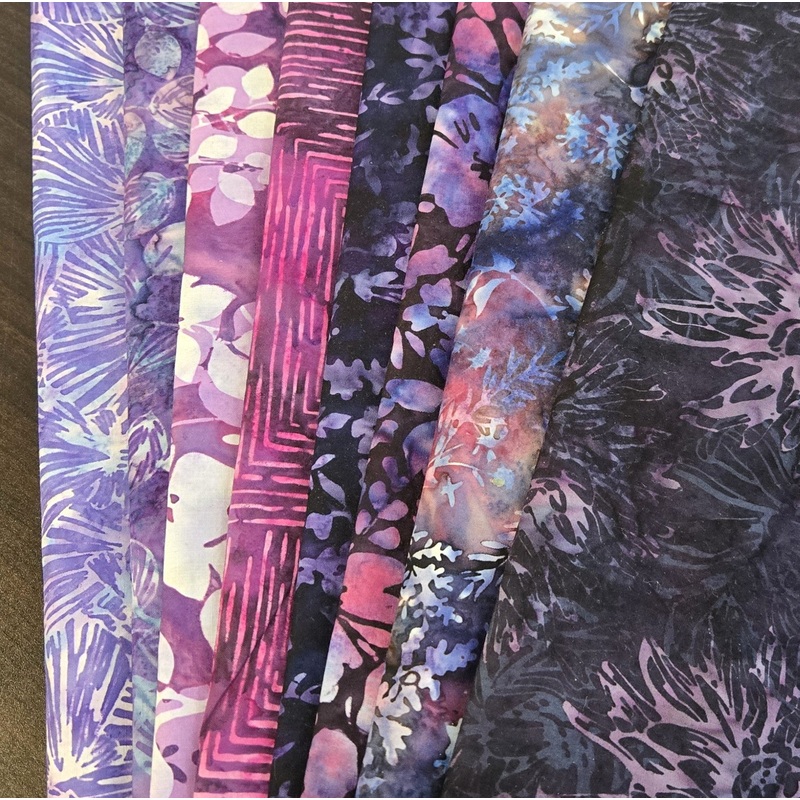 Matt’s Mystery Bundles –  5.13 yards – Purple Patterns- Assorted Remnants