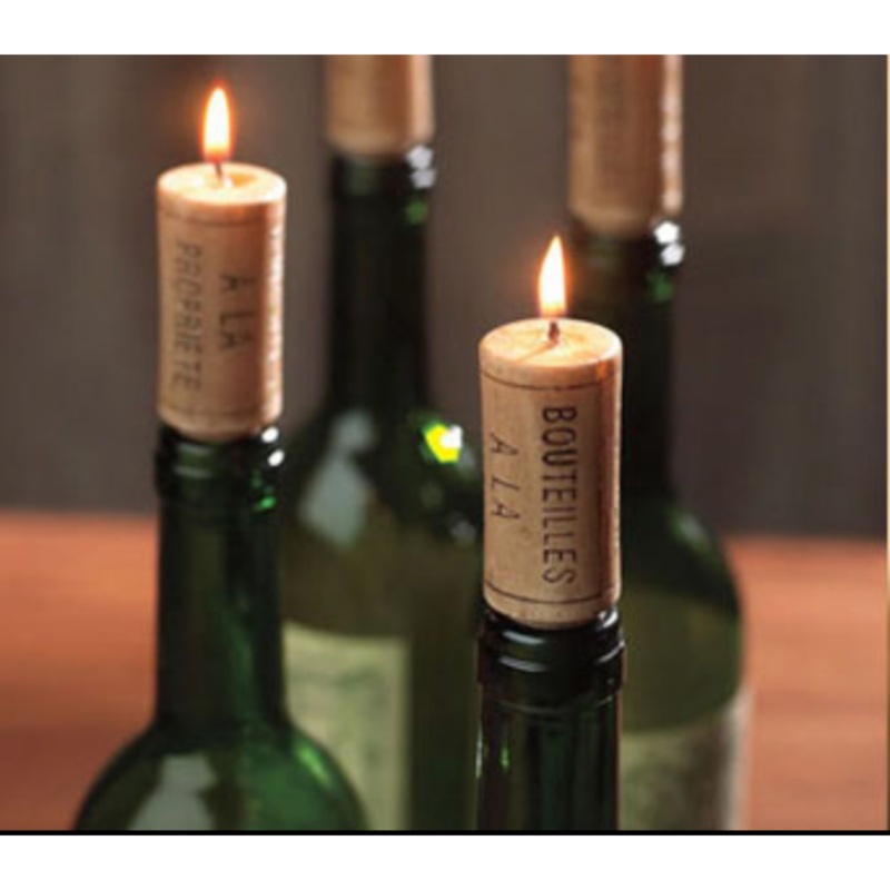 Wine Cork Candle Set of Four