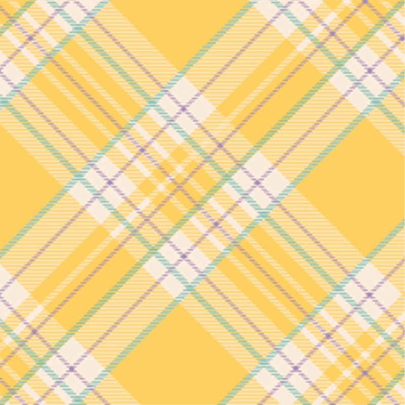 Yellow Plaid Cocktail Napkin