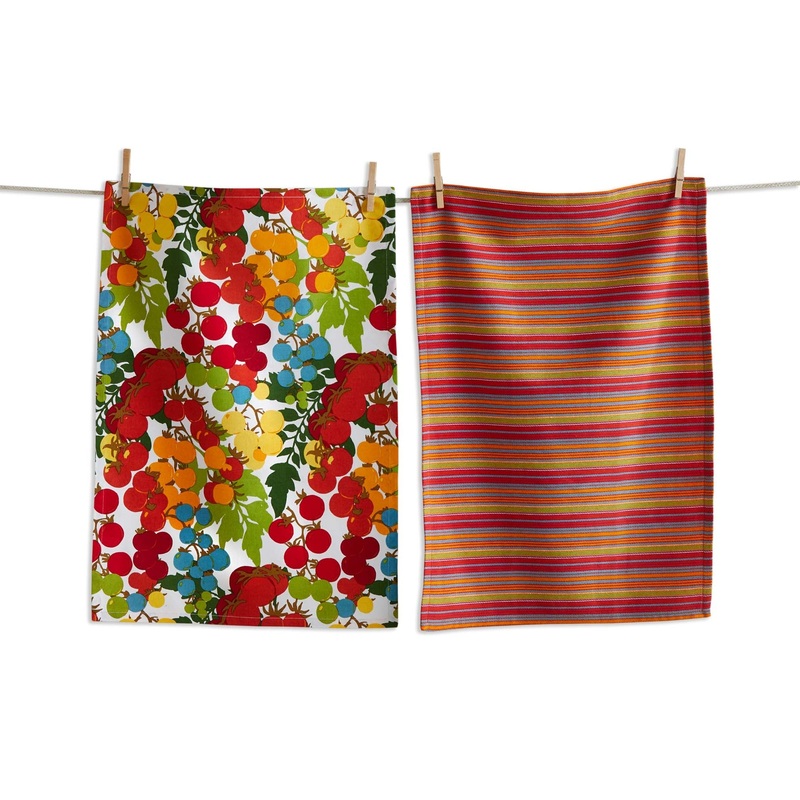 Garden Tomato Dishtowel S/2