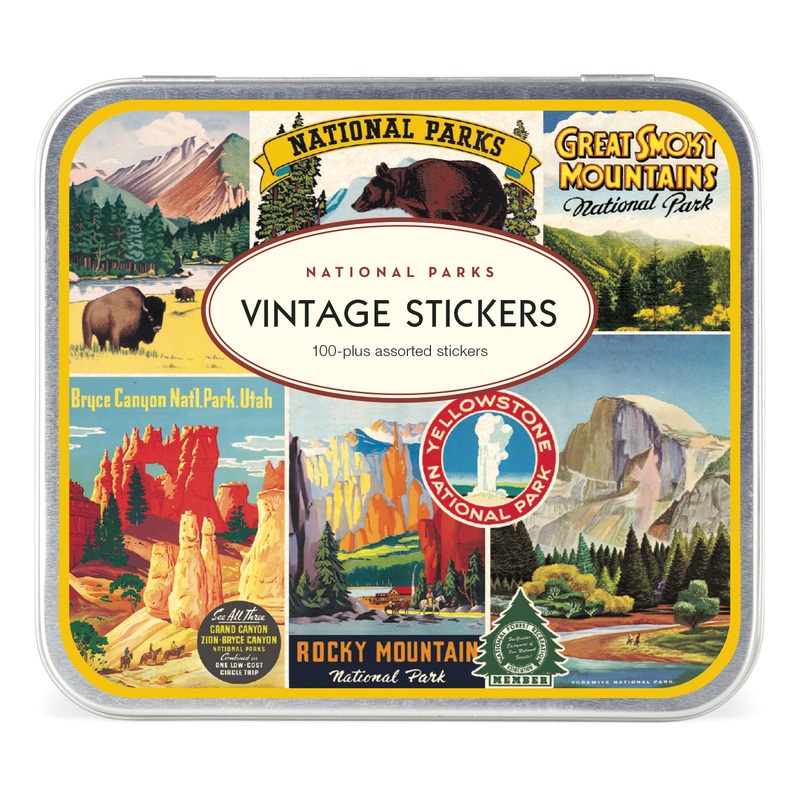 National Parks Stickers Tin