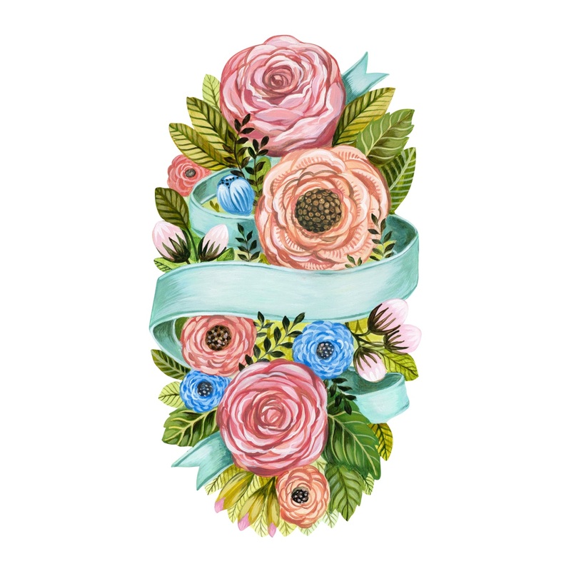 Spring Floral Table Accent
