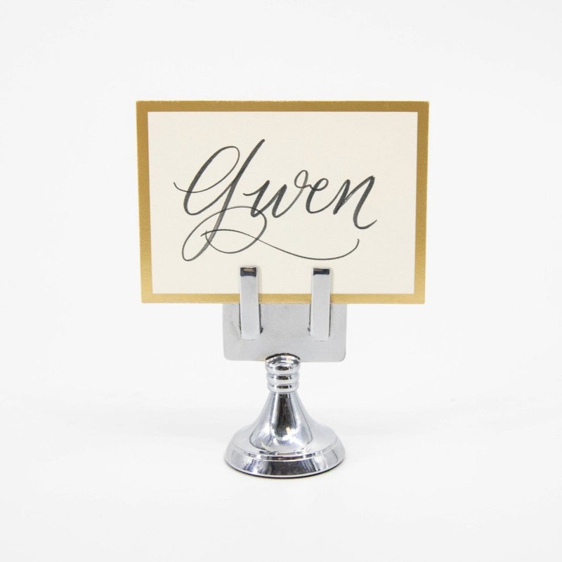 Chrome Place Card Holder