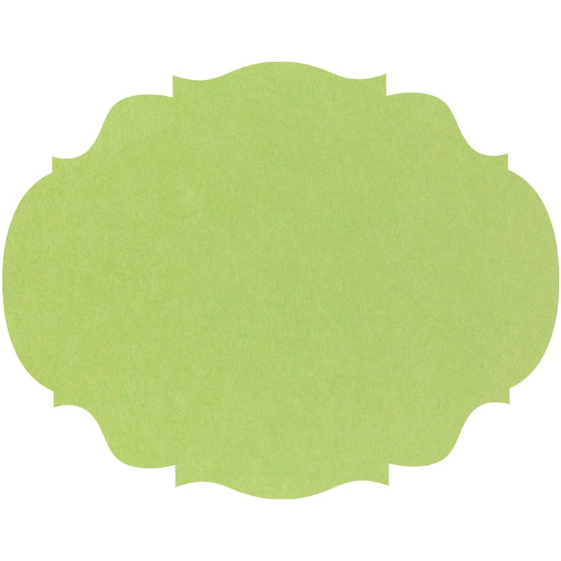 Die-cut Bright Green French Frame Placemat