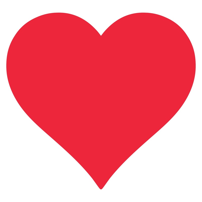 Die-cut Red Heart Placemat