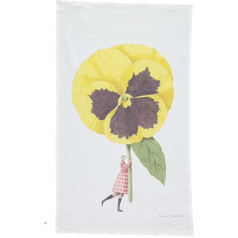 In Bloom Pansy Tea Towel