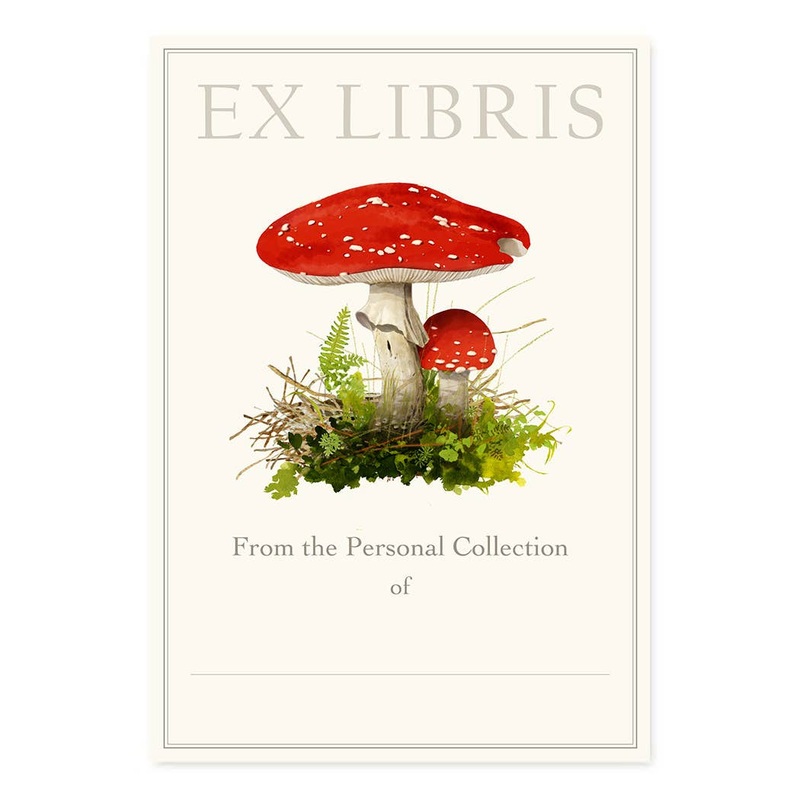 Amanita Muscaria Mushroom Bookplates