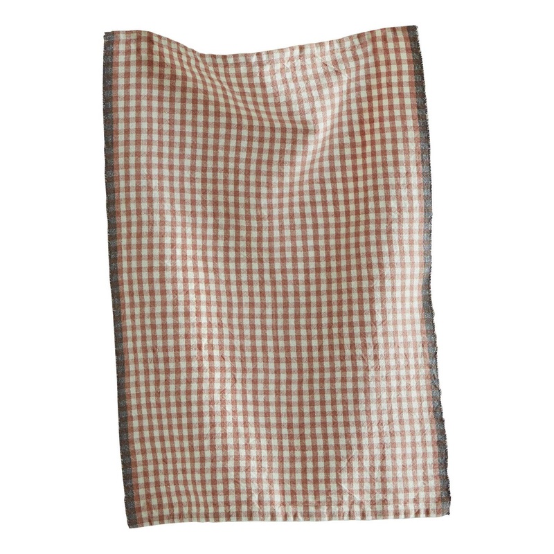 Chocolate Check Tea Towel
