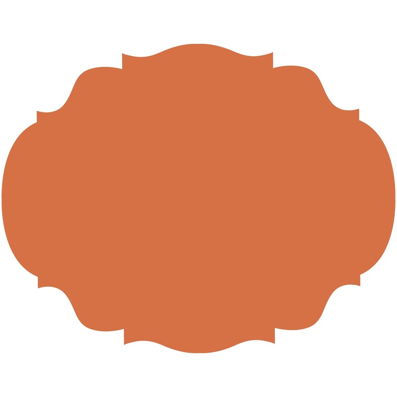 Die-cut Orange French Frame Placemat