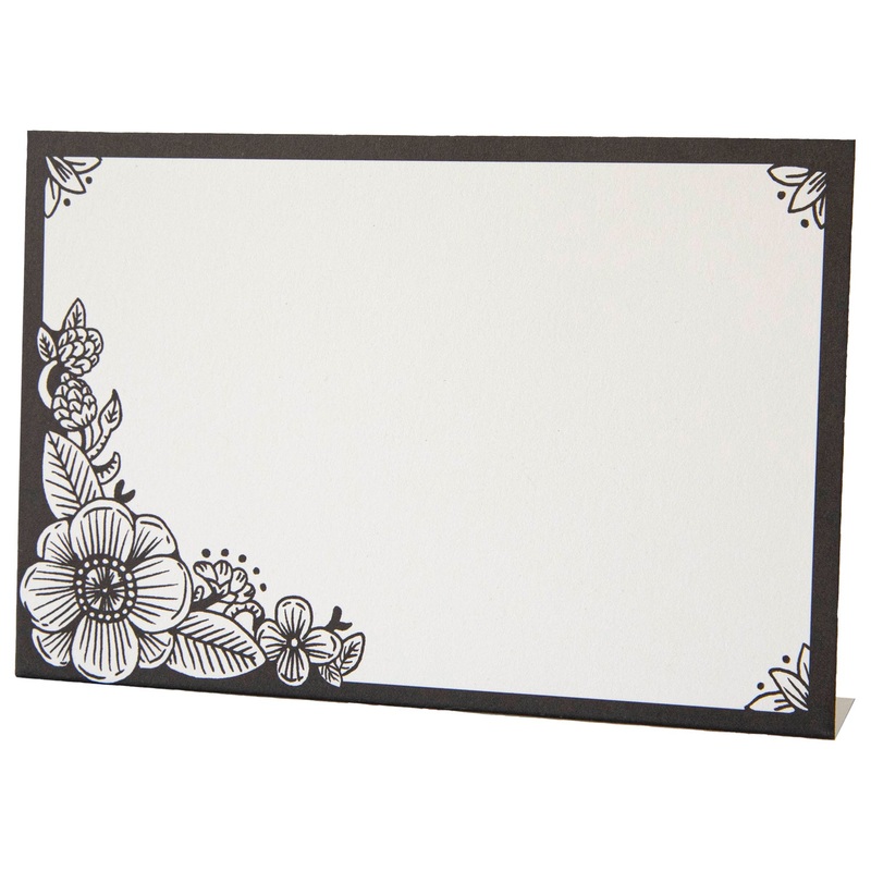 Ebony Harvest Blooms Place Card