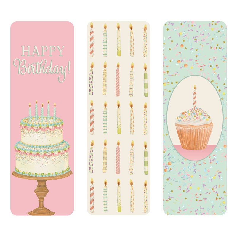 Happy Birthday Bookmarks Set of 3
