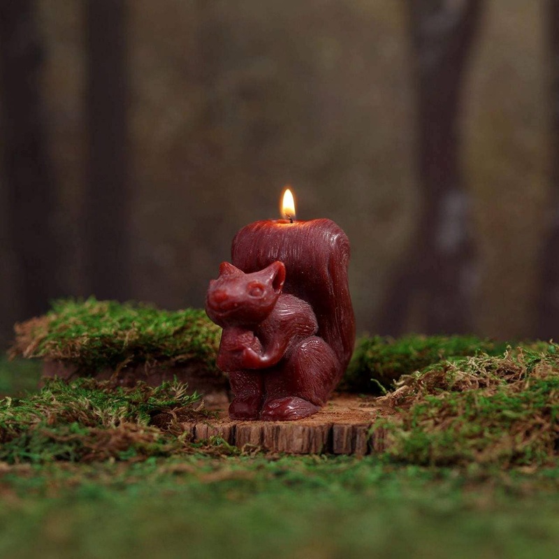 Squirrel Beeswax Candle