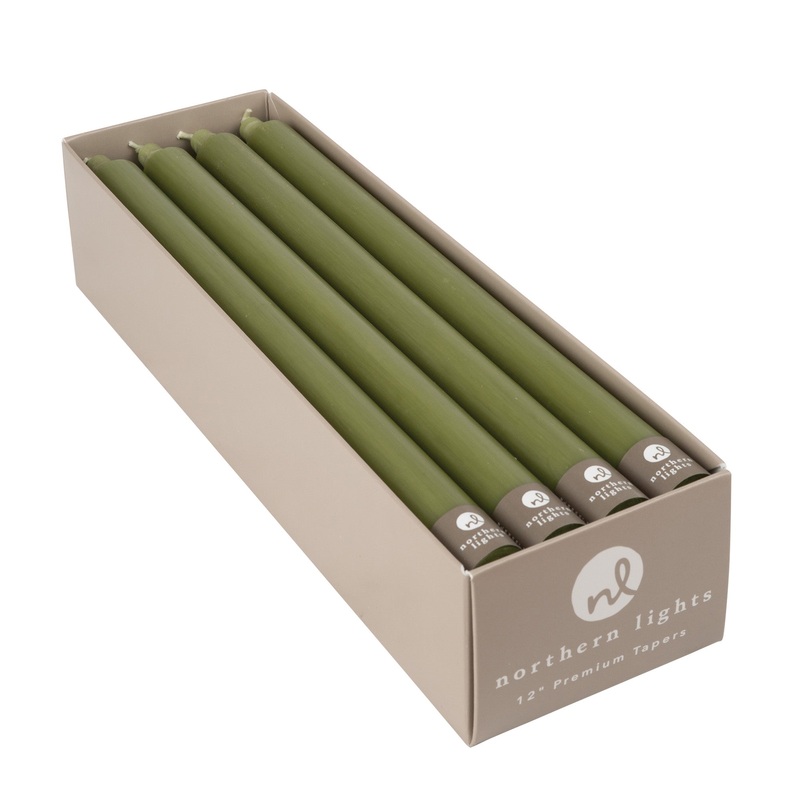 Moss Green 12 Taper Candle|Single Candle|Set of 12 Candles
