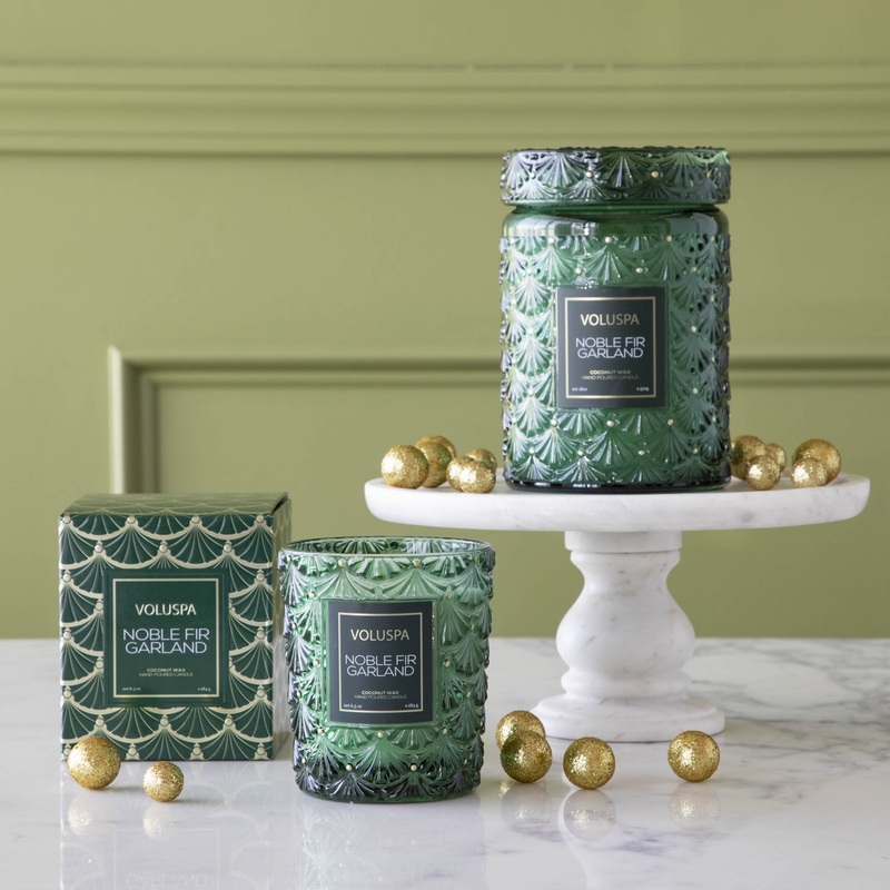 Noble Fir Garland Candle|Small 6.5oz|Large 18oz