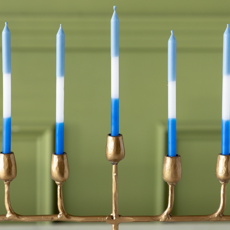 Blue Menorah Candles