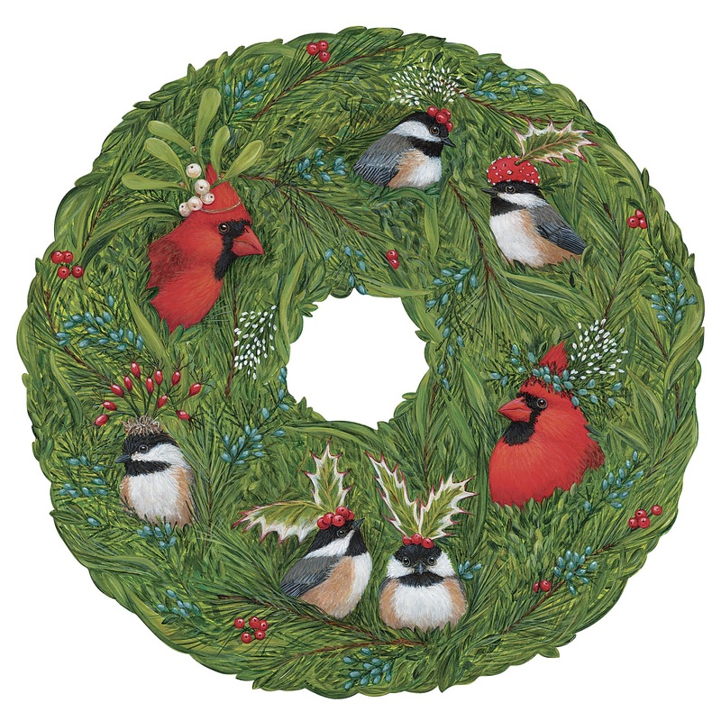 Die-cut Winter Songbirds Placemat