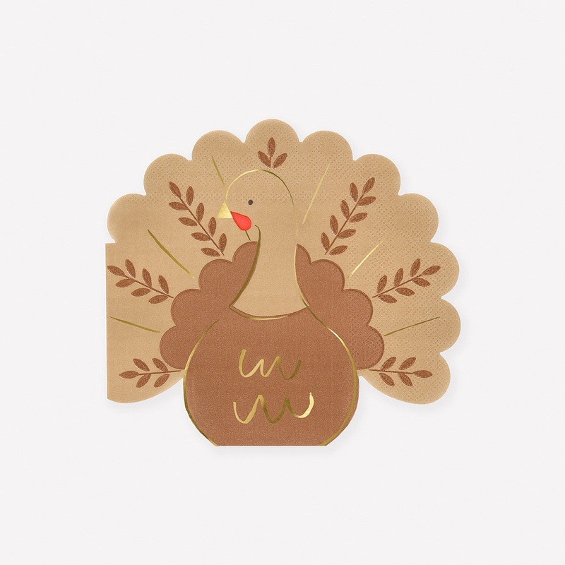 Folk Turkey Napkin