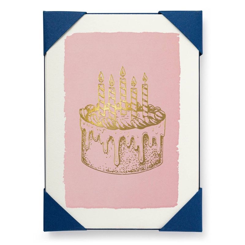 Gold Cake Set of 5 Cards