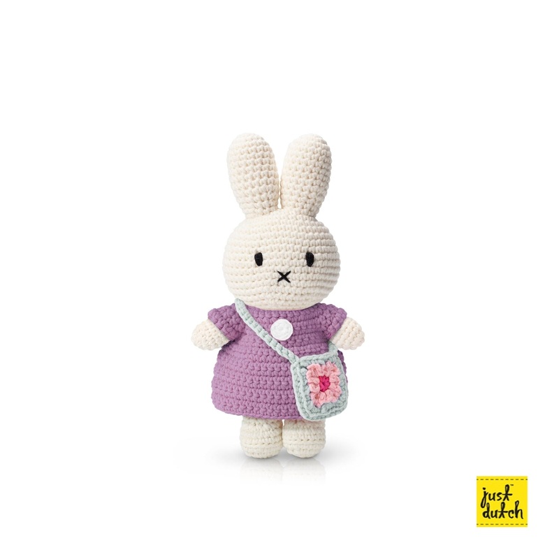 Miffy and her Flower Bag (lilac dress with blue flower bag)