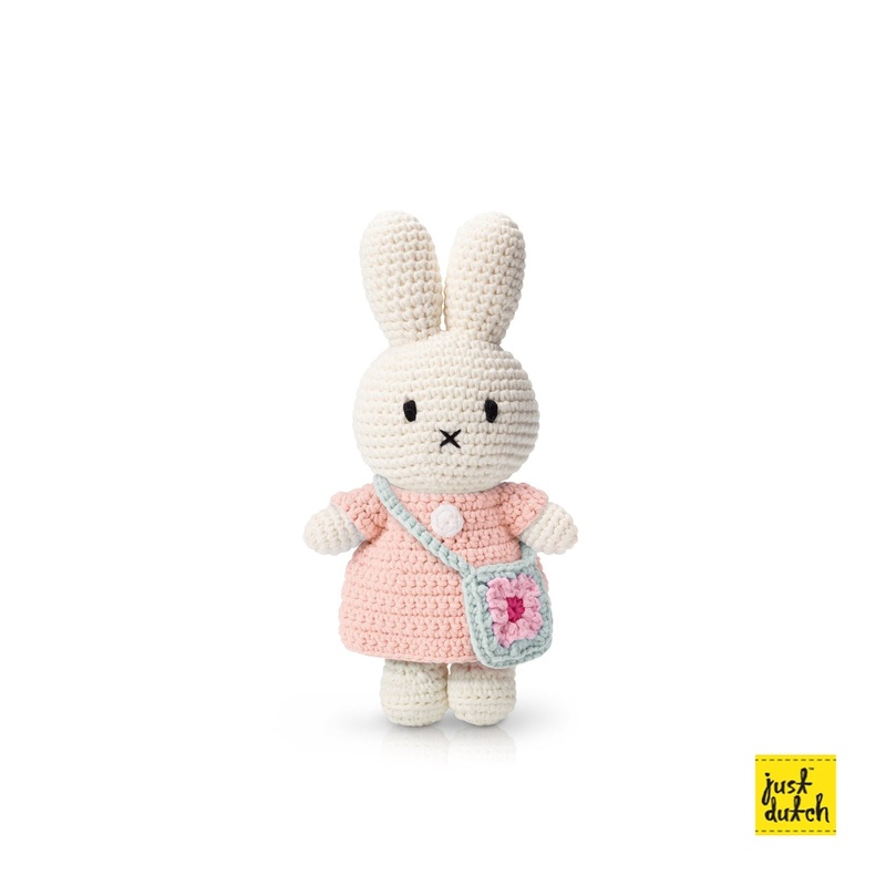 Miffy and her Flower Bag (pastel pink dress with blue flower bag)