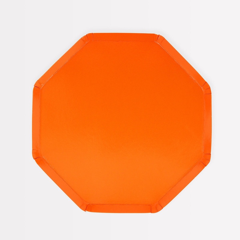 Pumpkin Orange Paper Plates|Lunch|Dinner