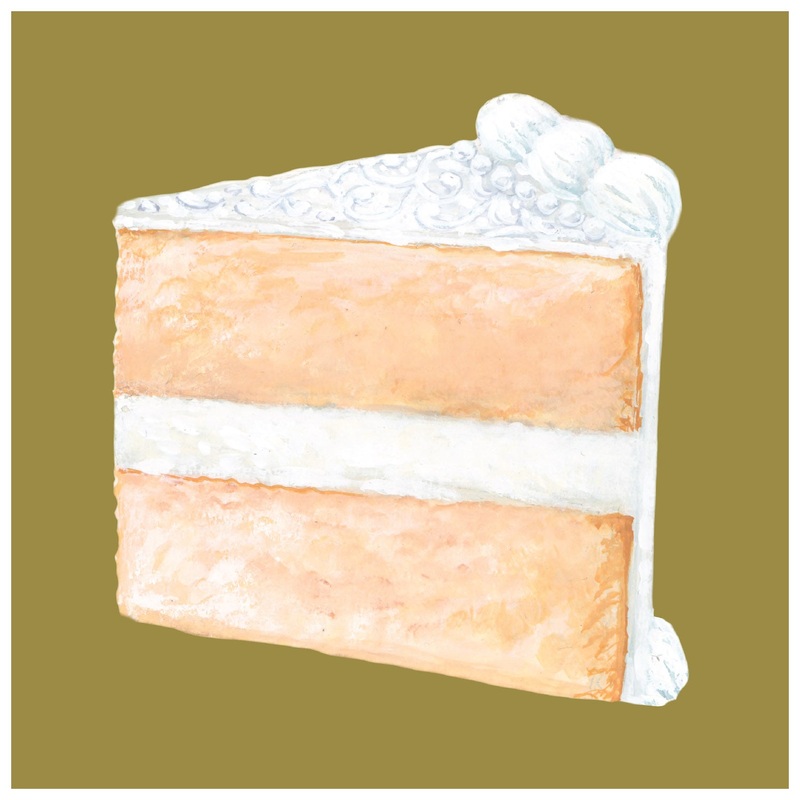 Sliced Cake Cocktail Napkins