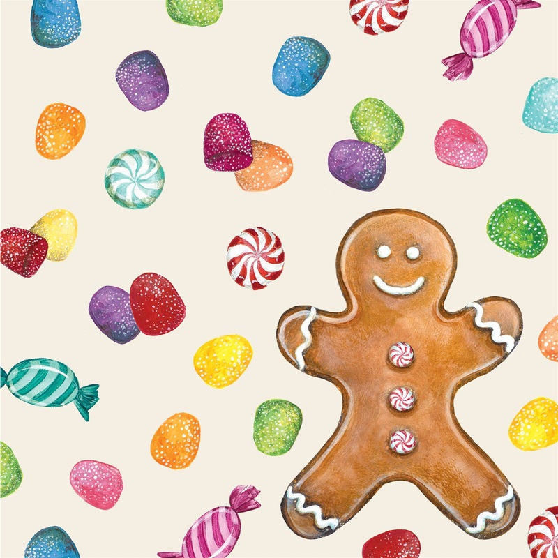 Gingerbread Cocktail Napkins