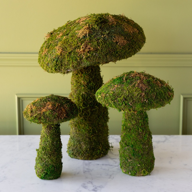 Moss Mushroom Decor|Small 11″|Medium 14″|Large 21″